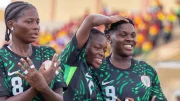 The Falconets of Nigeria celebrating