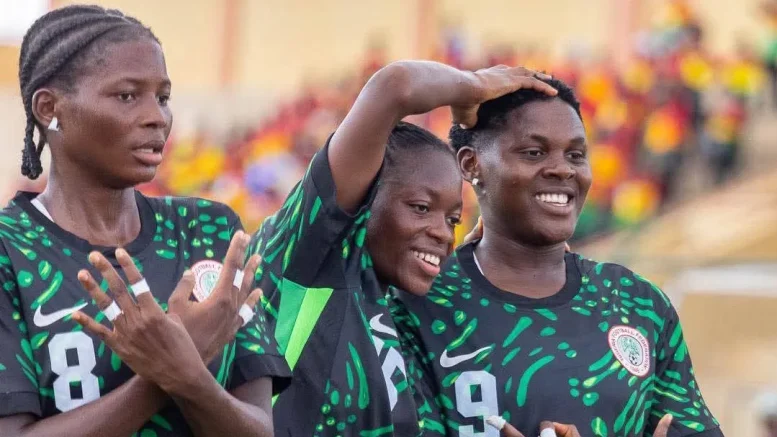 The Falconets of Nigeria celebrating