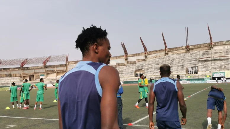 Rivers United players in action at Adokiye Amiesimaka Stadium NPFL