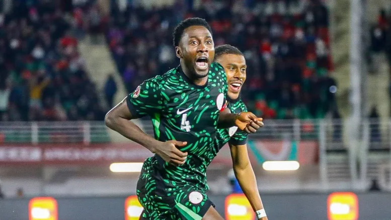 wilfred ndidi after his goal vs Tunisia