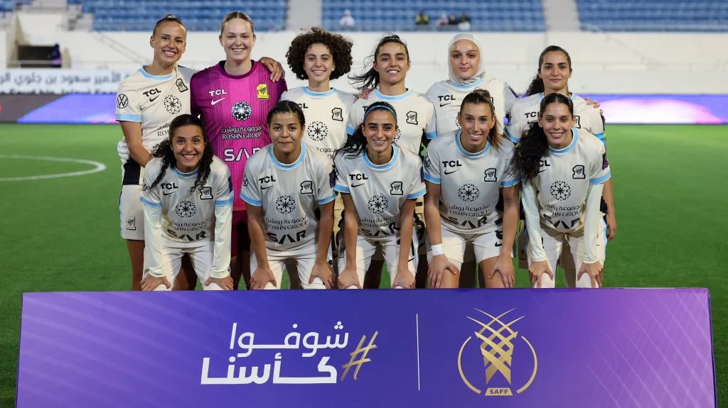 Francisca Ordega in action for Al-Ittihad against Al-Qadsiah_