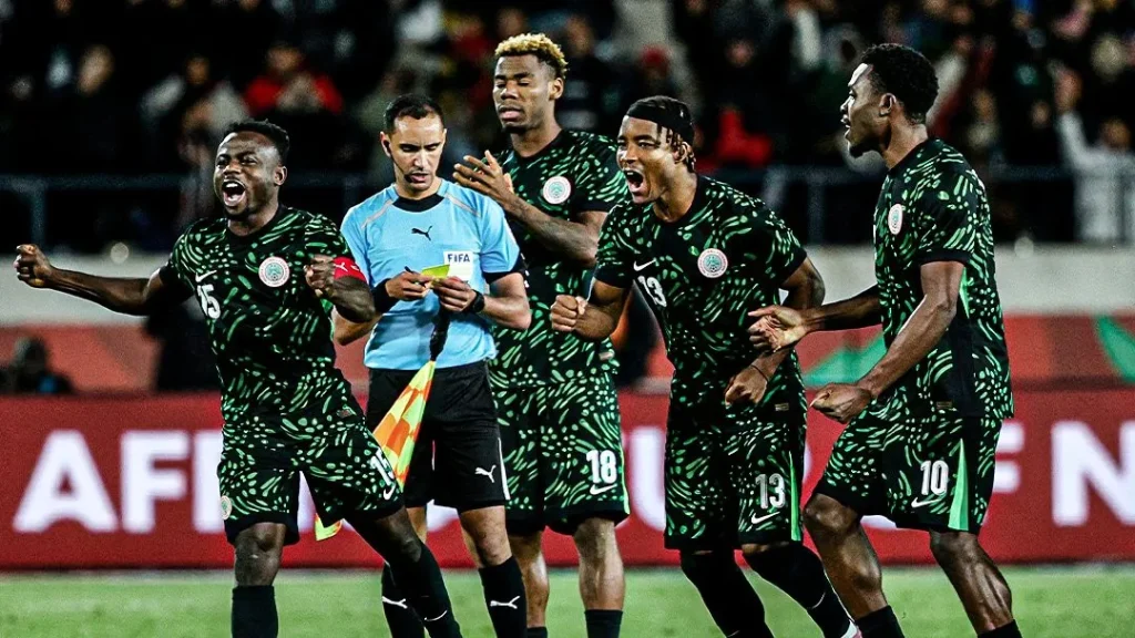 Victor Osimhen scoring for Super Eagles at AFCON 2025