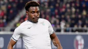 Lazio midfielder Fisayo Dele-Bashiru in Coppa Italia action