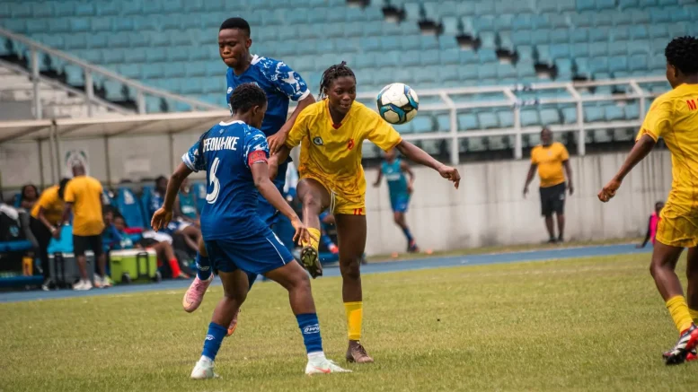 Rivers Angels match-winning goal celebration South-South derby