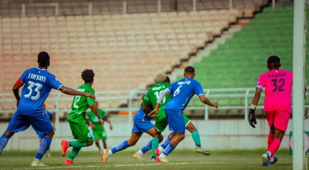 Rivers United defender Stephen Manyo match-winning goal