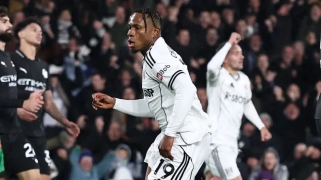Samuel Chukwueze in Fulham training before Spurs match