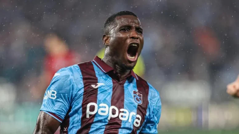 Super Eagles star Paul Onuachu in action for Trabzonspor vs Karagumruk