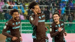 Tyronne Ebuehi celebrates first goal for Empoli after coming off the bench