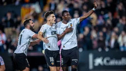Umar Sadiq Valencia Copa del Rey quarter-final action