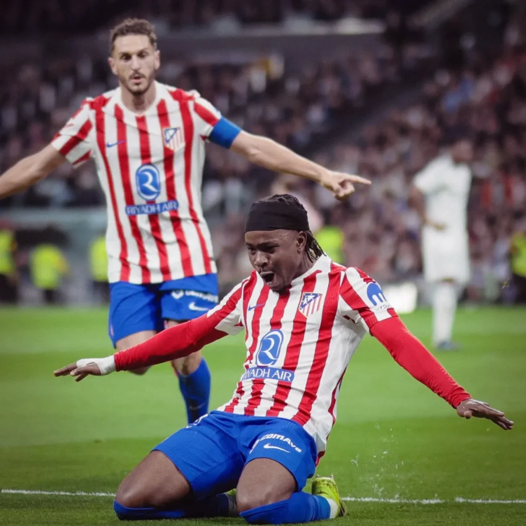 Ademola Lookman Madrid derby action vs Real Madrid