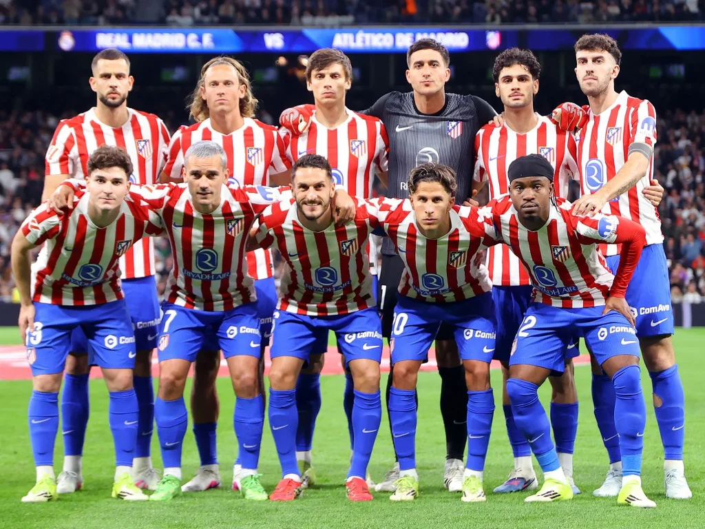 Ademola Lookman and Atletico teammates in Madrid derby vs Real Madrid