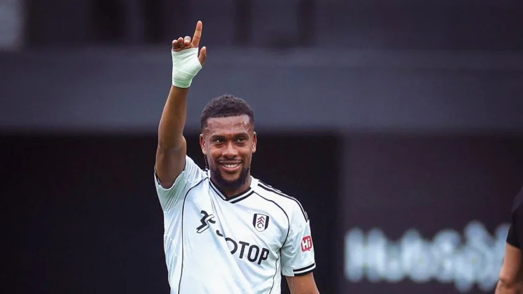 Alex Iwobi scores for Fulham against Tottenham at Craven Cottage