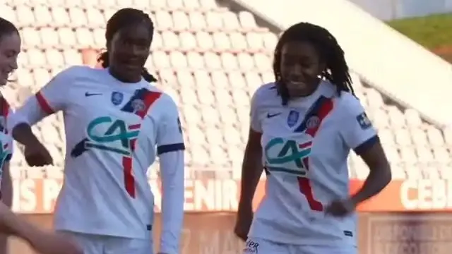 PSG Women star Jennifer Echegini in action vs Dijon