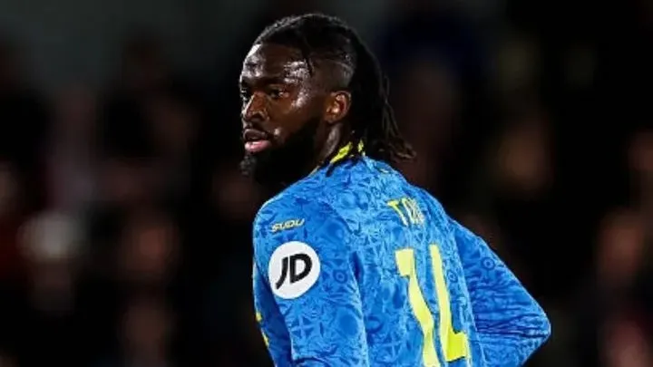 Super Eagles forward Tolu Arokodare in action for Wolverhampton Wanderers