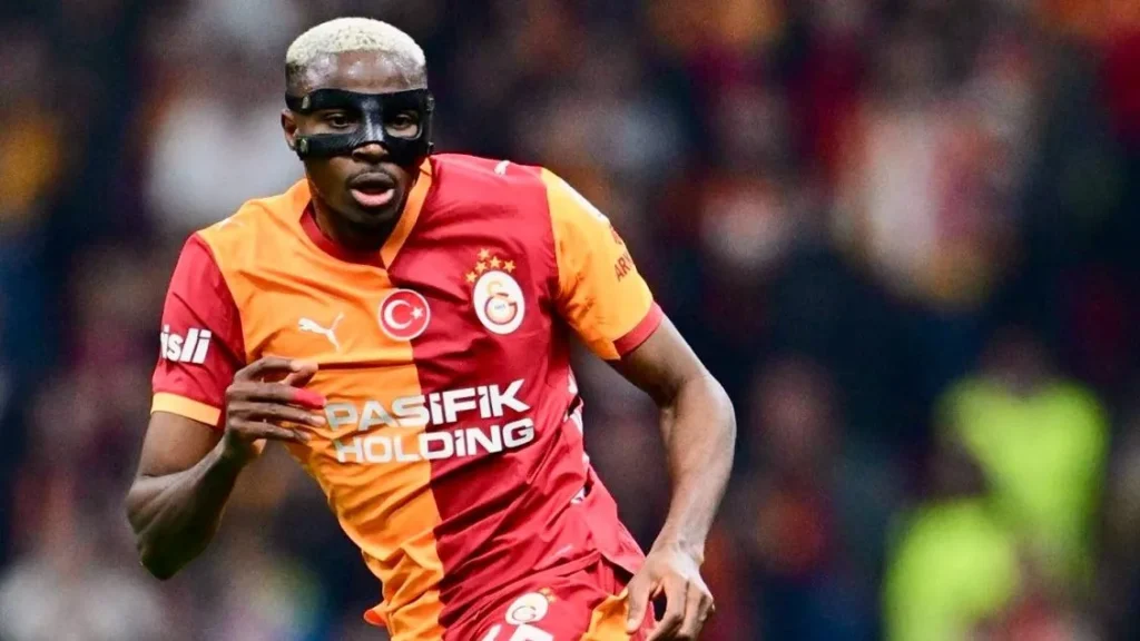 Super Eagles star Victor Osimhen in action at RAMS Park for Galatasaray
