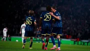 Terem Moffi celebrates scoring for FC Porto in the Europa League