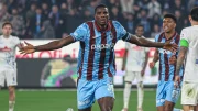 Trabzonspor fans cheering after a Paul Onuachu winning goal at Papara Park