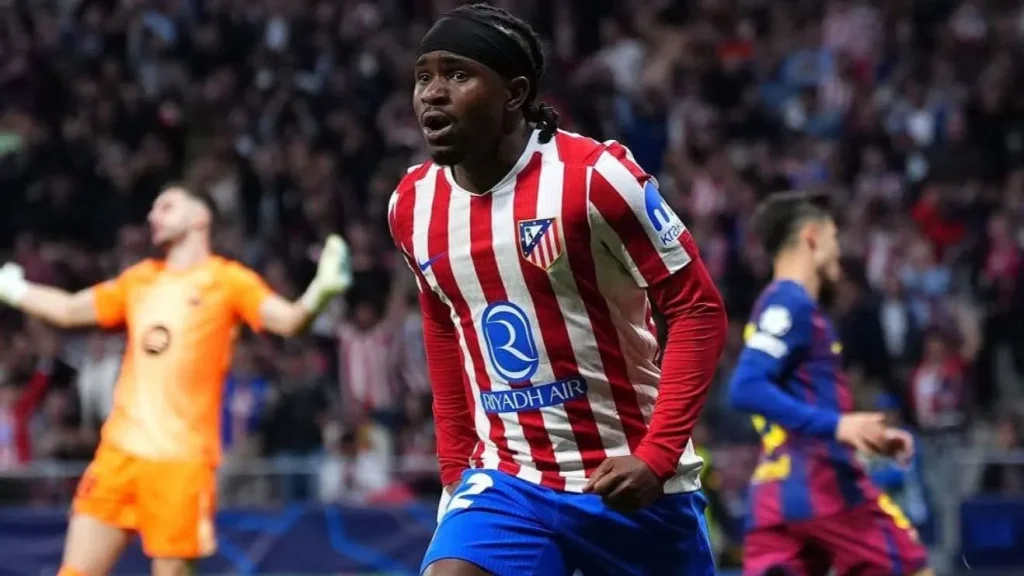 Ademola Lookman Atletico Madrid Champions League action