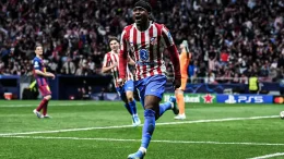 Ademola Lookman reacts after Atletico Madrid UCL win