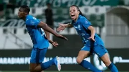 Asisat Oshoala assist during Saudi Women’s Premier League match