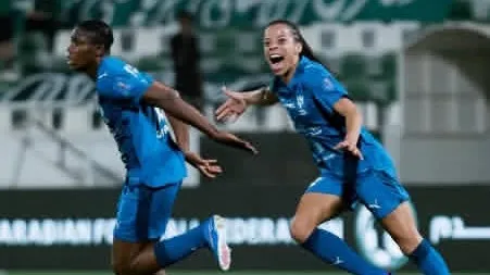 Asisat Oshoala assist during Saudi Women’s Premier League match