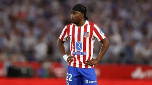 Atlético Madrid and Ademola Lookman reacting during Copa del Rey final defeat