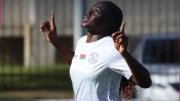 Blessing Nkor celebrates goal for Dynamo Brest