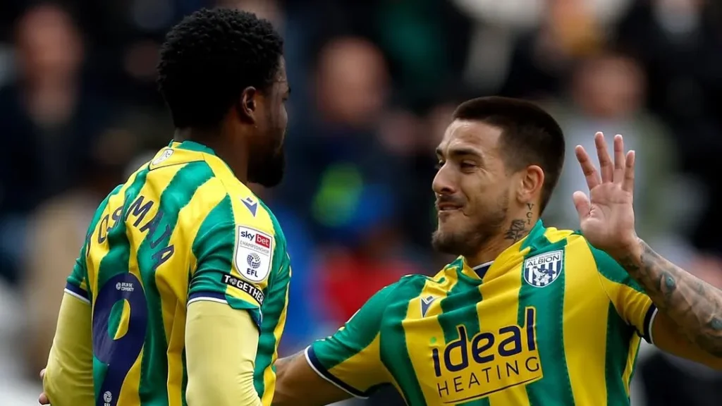 Josh Maja in action during West Brom victory over Preston