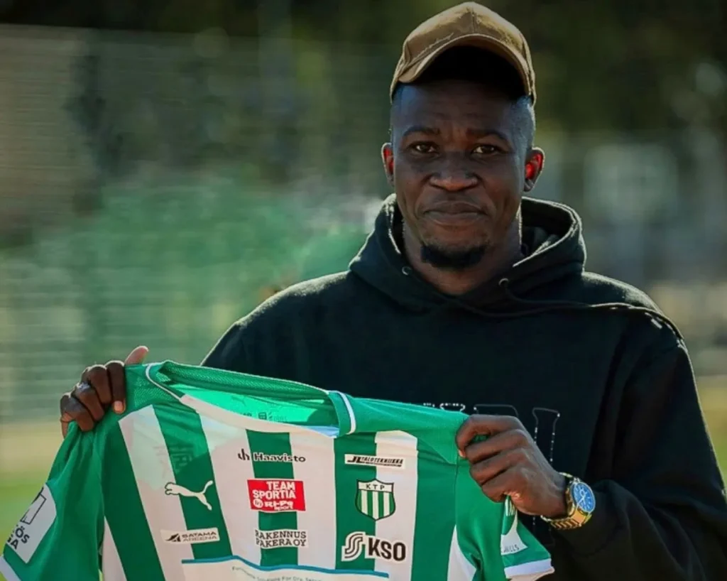 Junior Christian Chibuzor _Rudiger_ during his unveiling at KTP Kotka