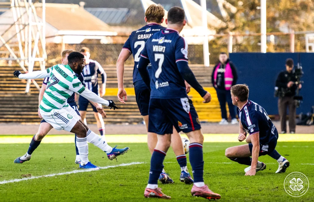 Kelechi Iheanacho reacts after Celtic victory over Dundee