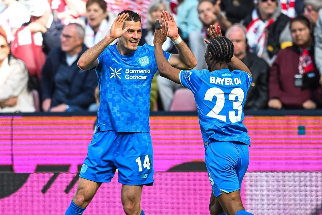 Nathan Tella cross leads to Schick goal vs Köln