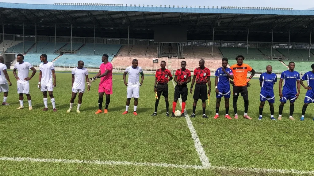 Rivers United celebrate Rivers State FA Cup win over Willbros FC