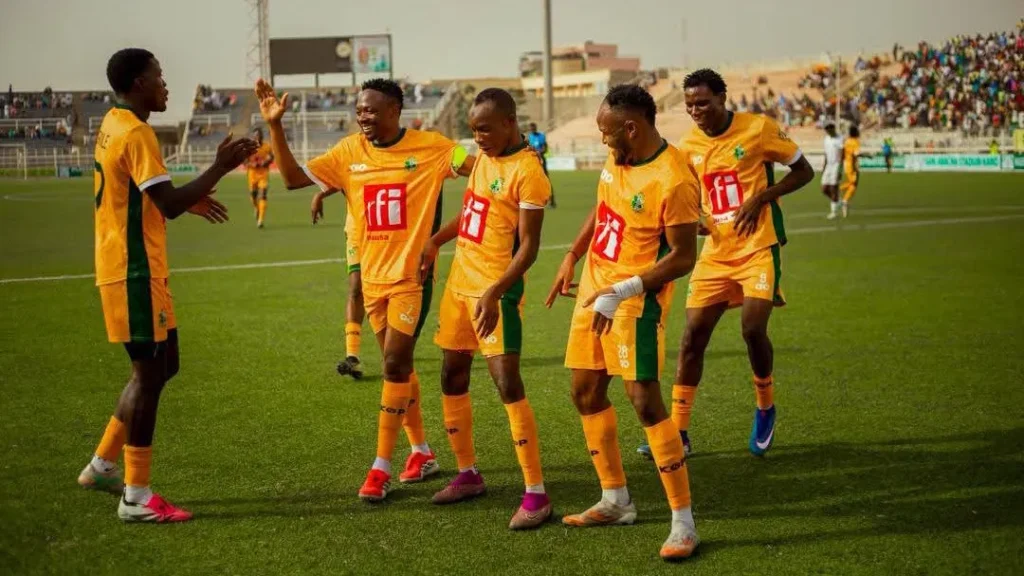 Rivers United players reacting after loss to Kano Pillars Ahmed Musa impact