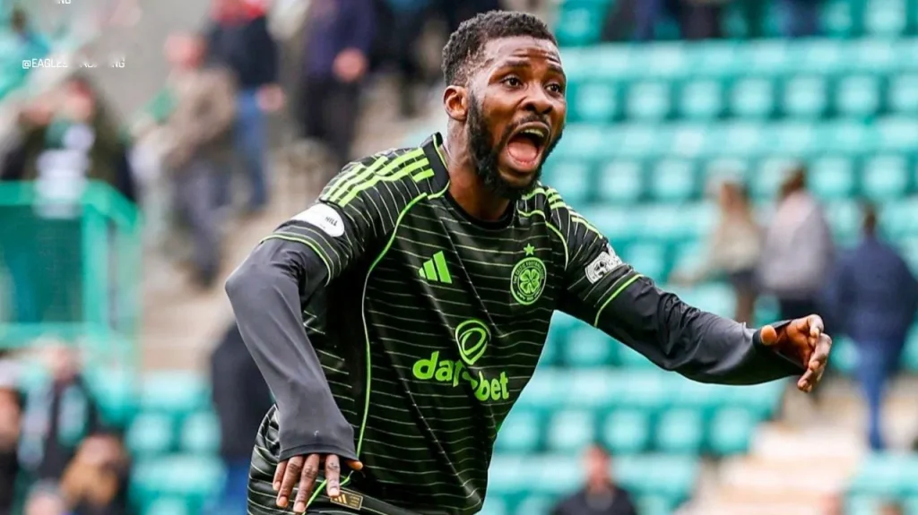 Kelechi Iheanacho action shot vs Hibernian