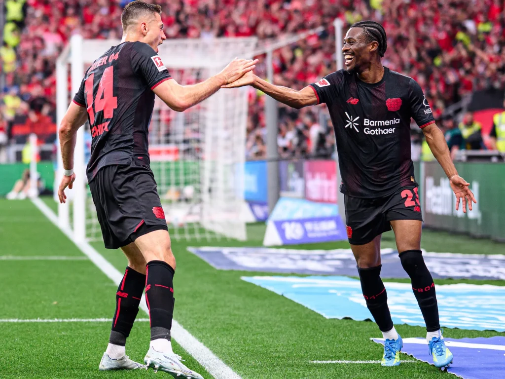 Nathan Tella scores first league goal for Bayer Leverkusen