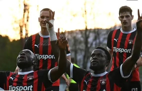 Philip Azango in action Slovak Super Liga