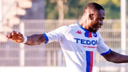 Quadri Adediran nets 14th league goal celebration for Artis Brno