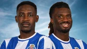 Zaidu Sanusi and Terem Moffi celebrating Porto league title